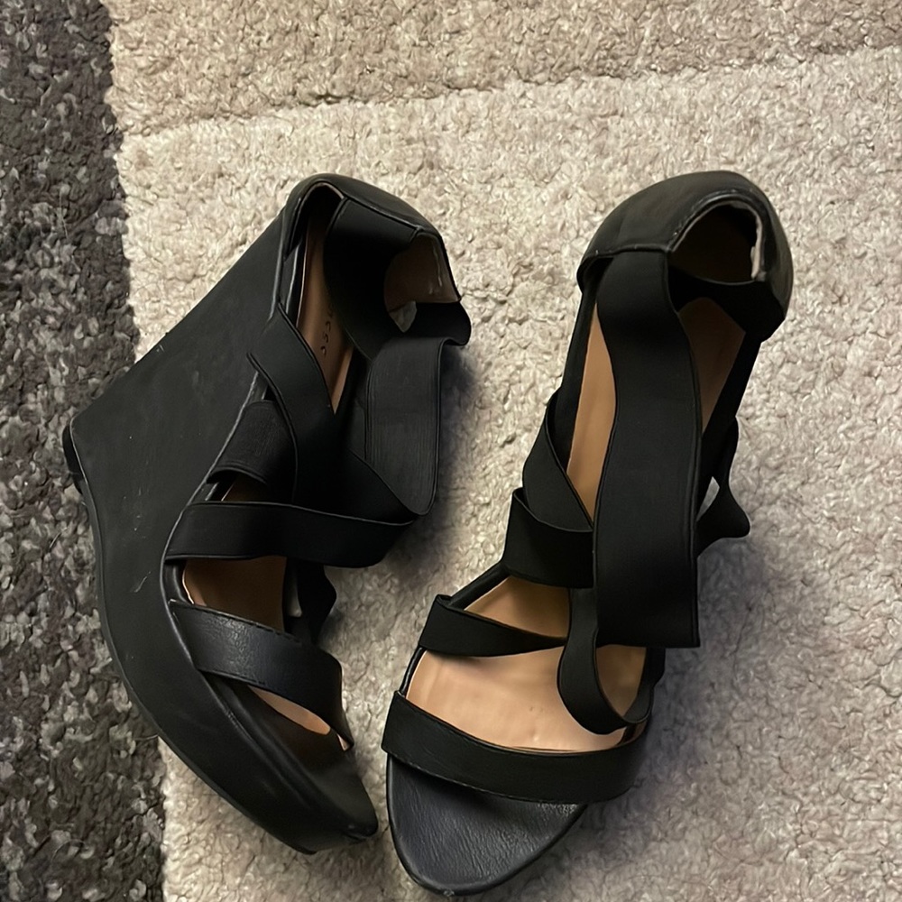 Wedge heels.